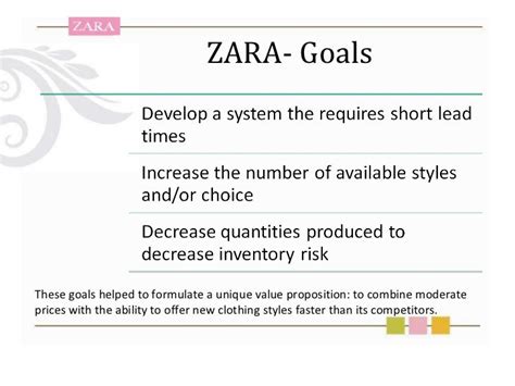 slogan zara|zara goals and objectives.